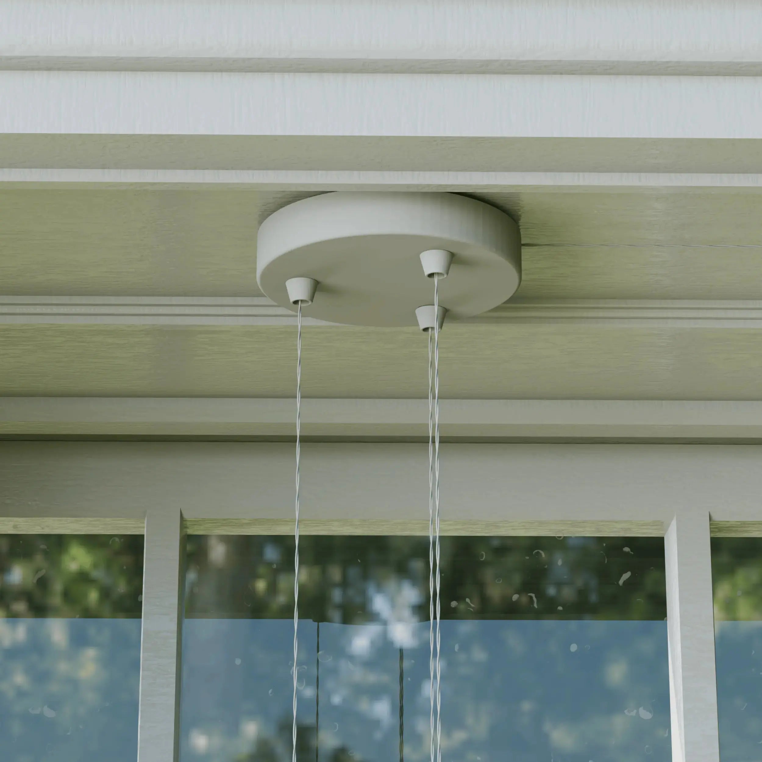 Runder 3-fach-Baldachin kompatibel mit Sternsystem A1/A1E (125 mm, Höhe 30 mm) Lunalume