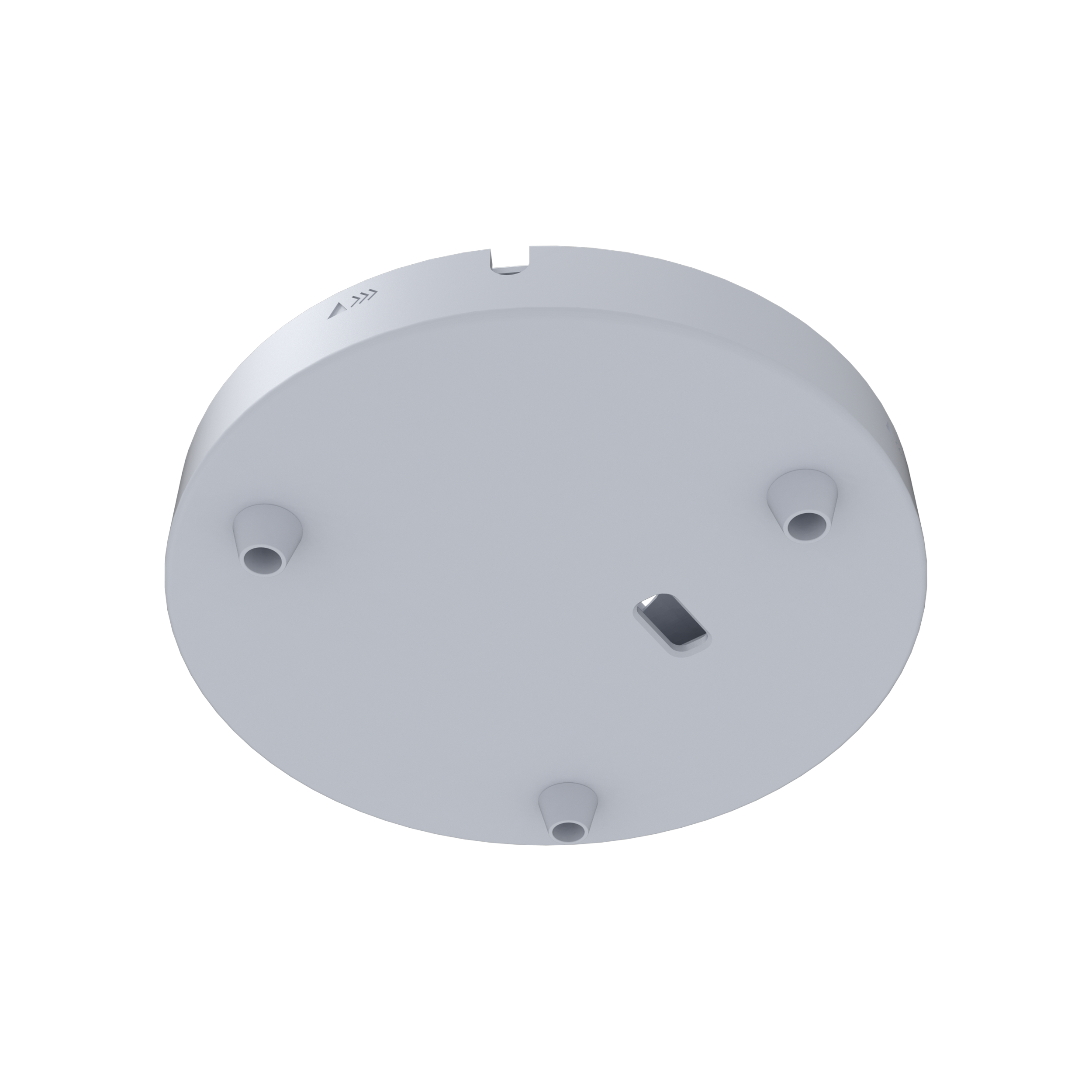 Baldachin 3-fach für Akkuträger von unten mit den Kabelauslässen