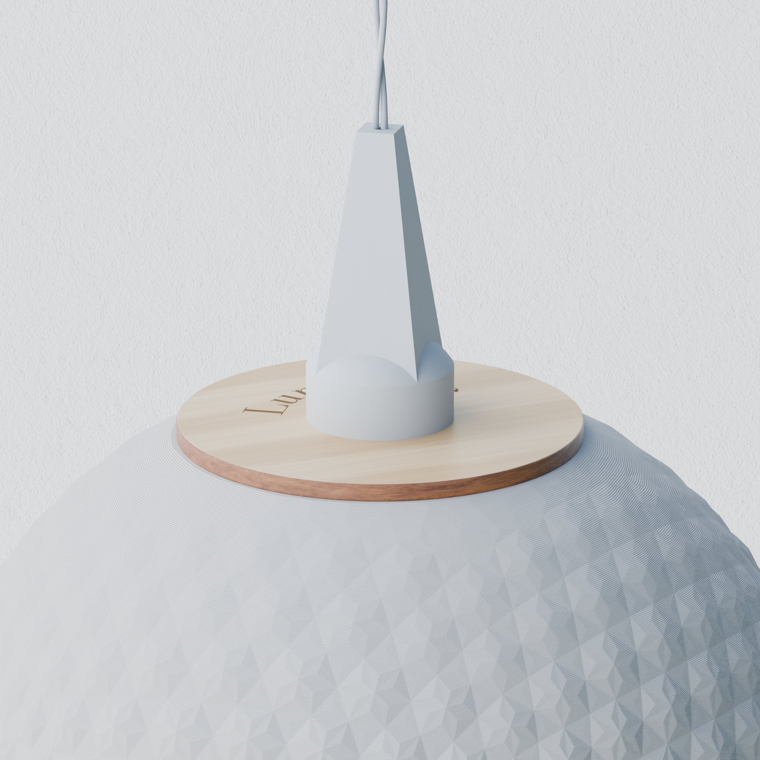 Orb • Florella – Detail Holzdeckel und Aufhängung
