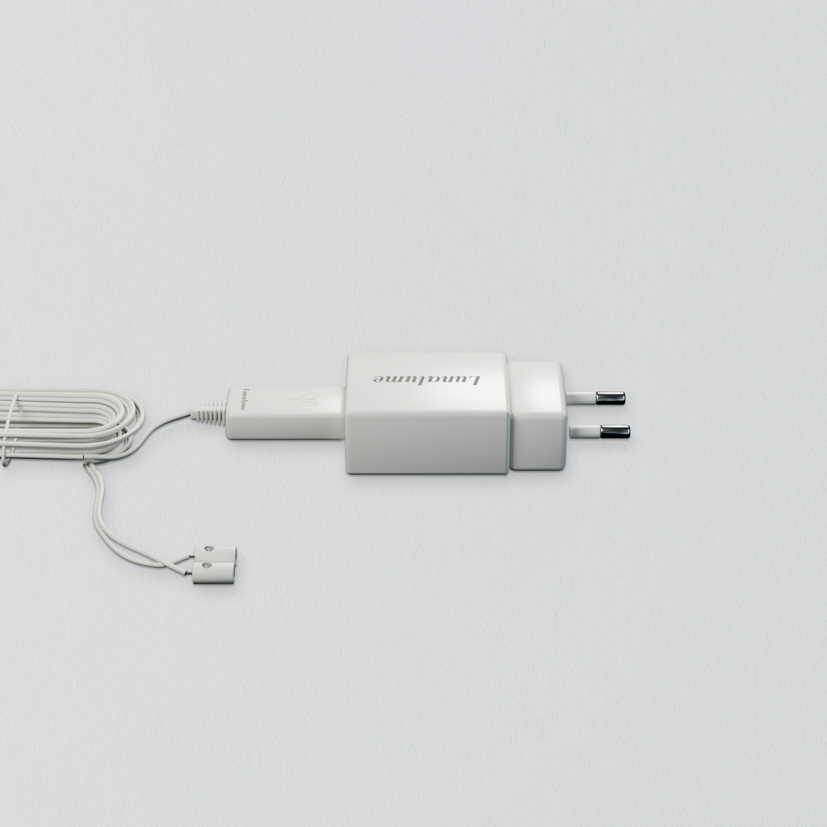 Wandlerkabel mit USB-A-Stecker im Steckernetzteil eingesteckt