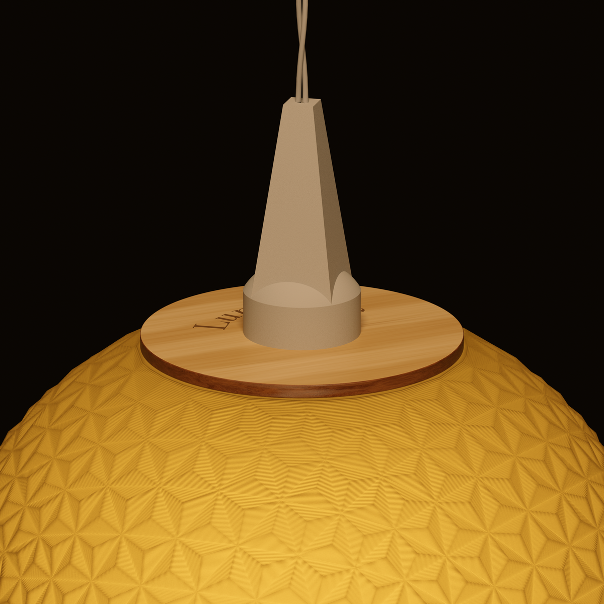 Orb • Polina – Detail Aufhängung, beleuchtet