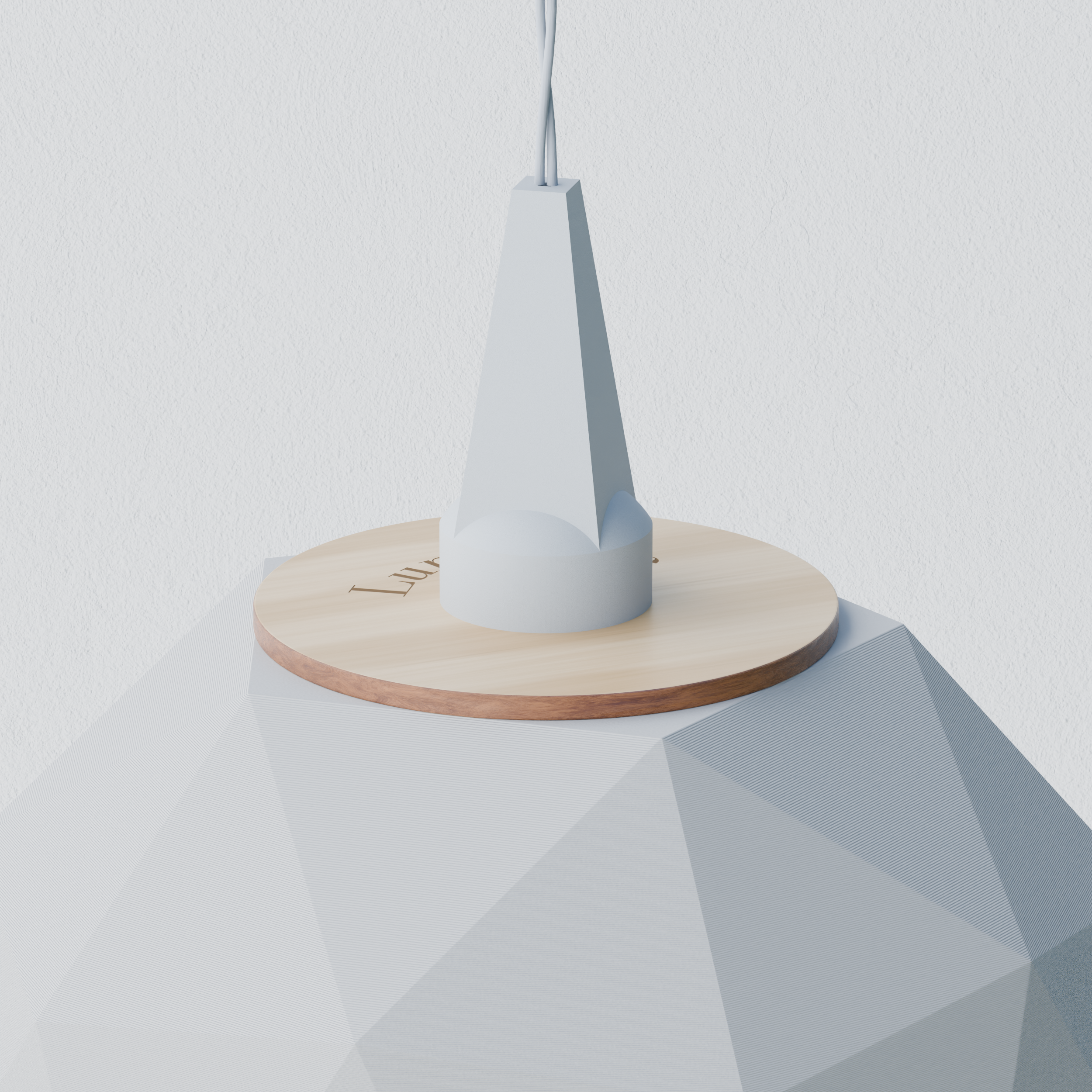 Orb • Trella – Detail Holzdeckel und Aufhängung
