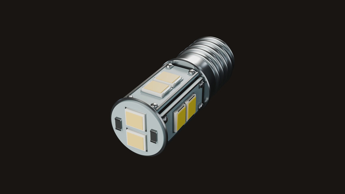 Video ohne Ton, 5 Sekunden, Darstellung: Das LED-Leuchtmittel E10 wechselt zwischen aus und an.