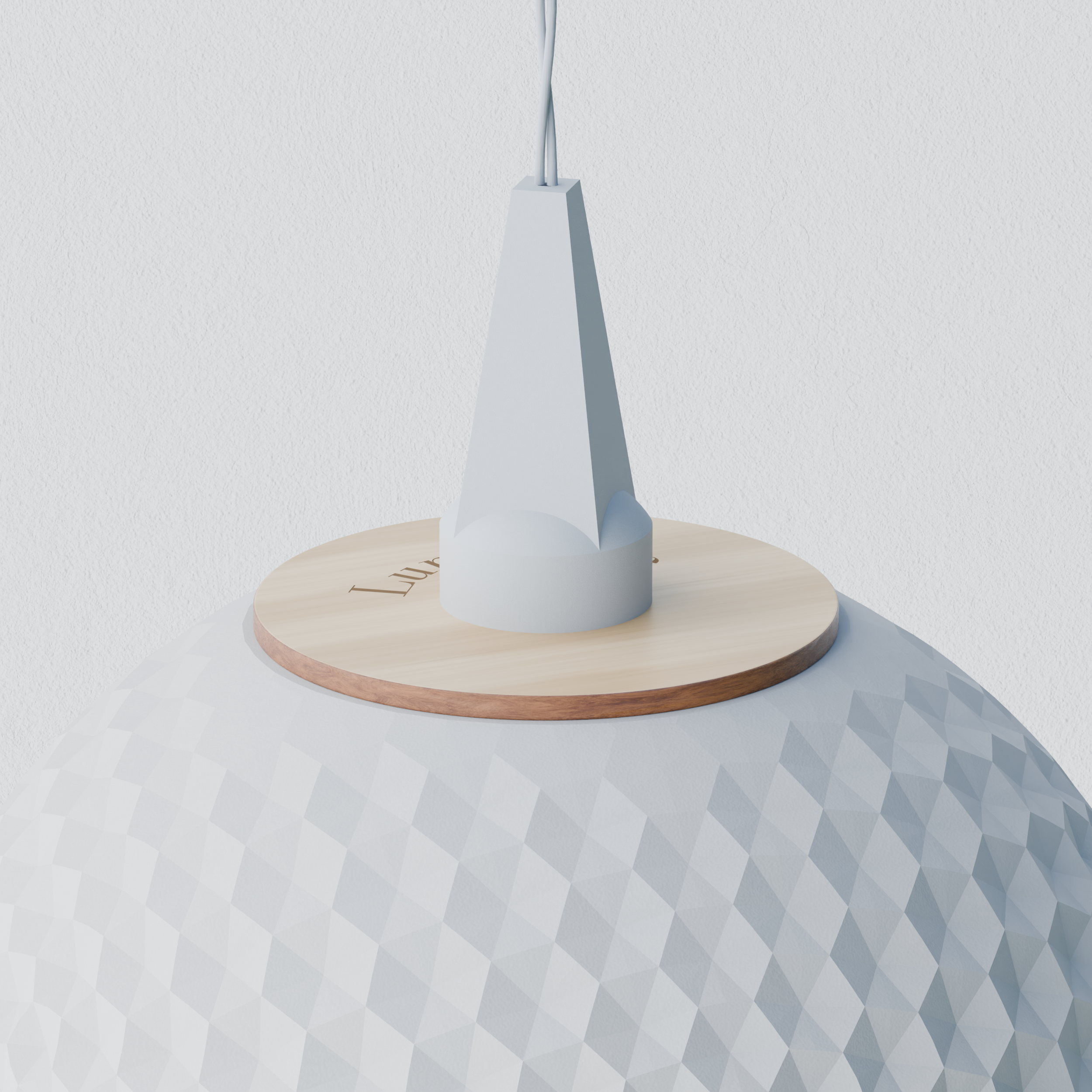 Orb • Pentara – Detail Holzdeckel und Aufhängung
