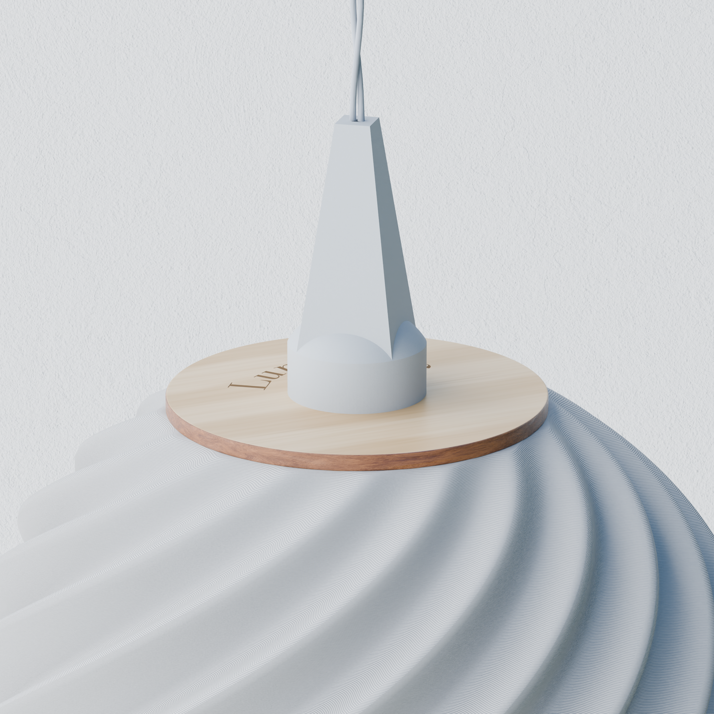 Orb • Crema – Detail Holzdeckel und Aufhängung