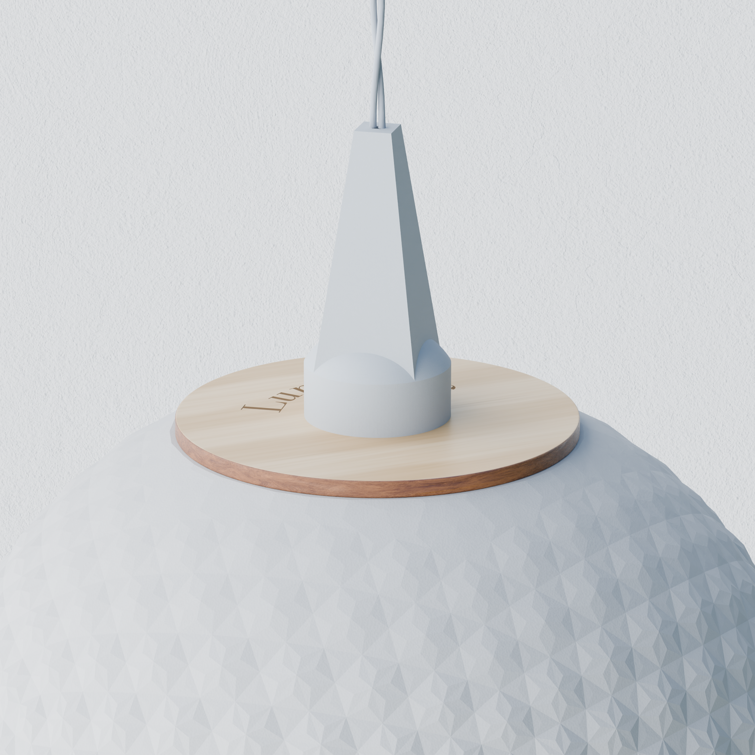 Orb • Florella – Detail Holzdeckel und Aufhängung