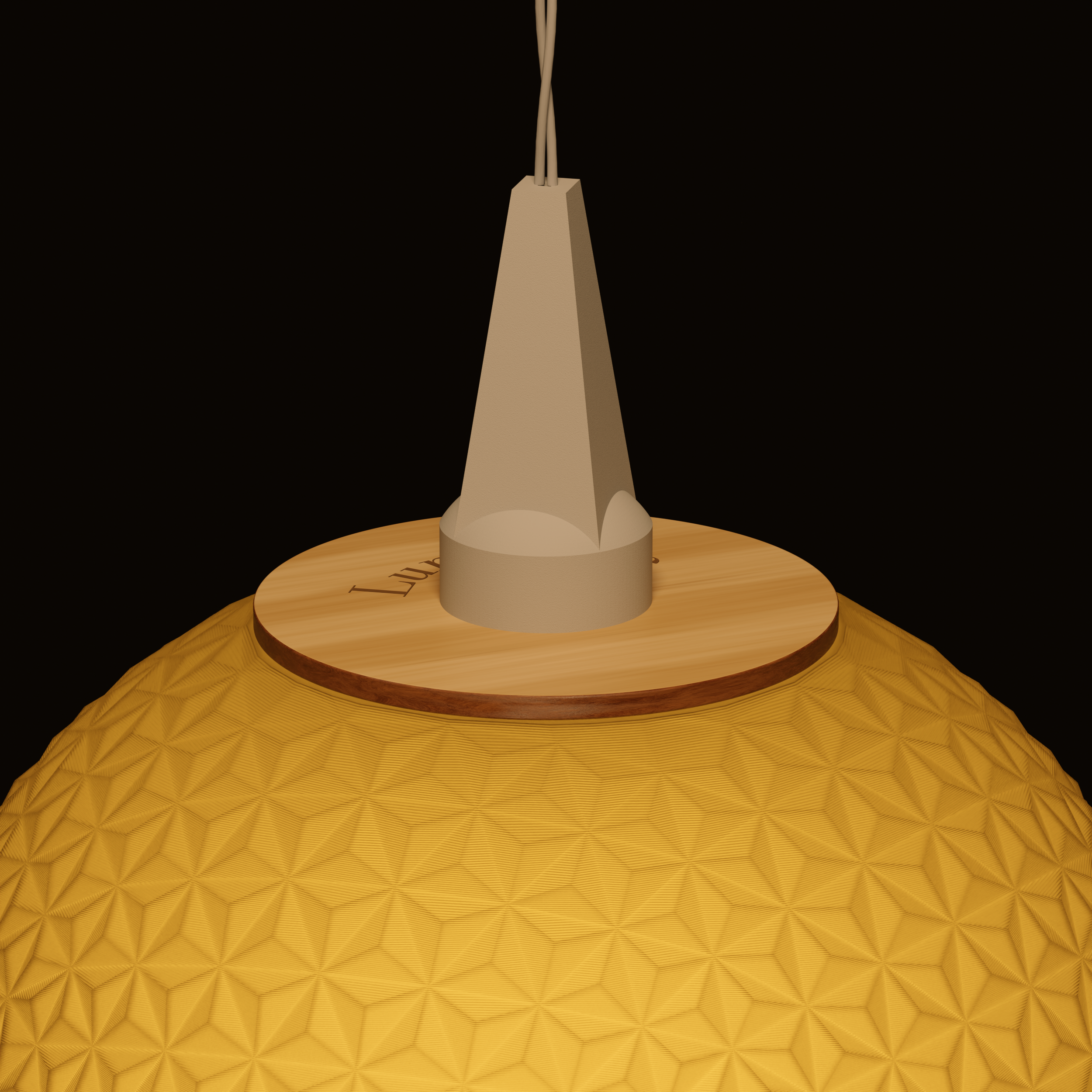 Orb • Polina – Detail Aufhängung, beleuchtet