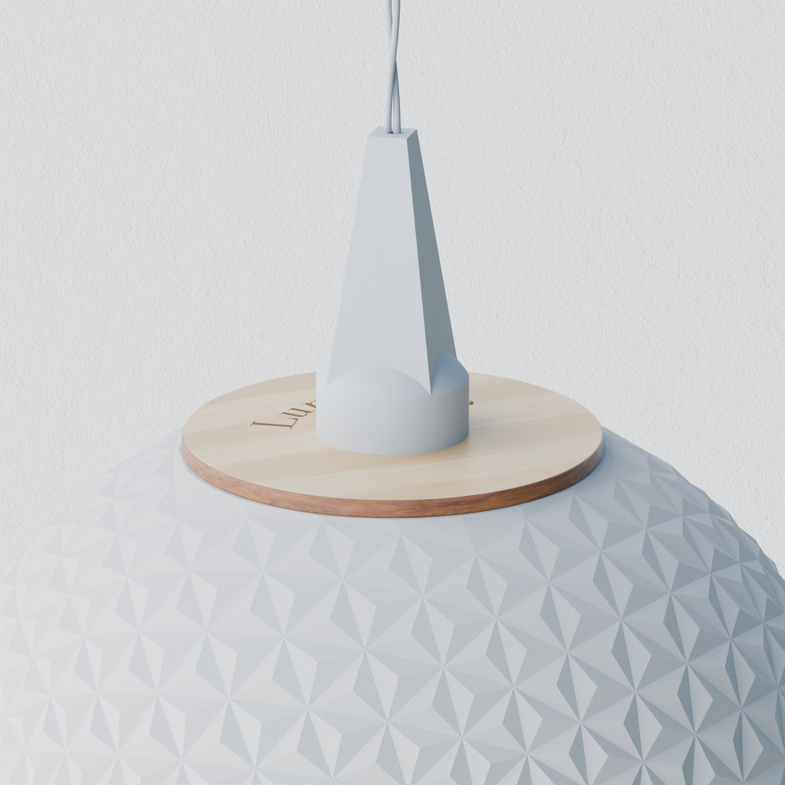 Orb • Polina – Detail Holzdeckel und Aufhängung