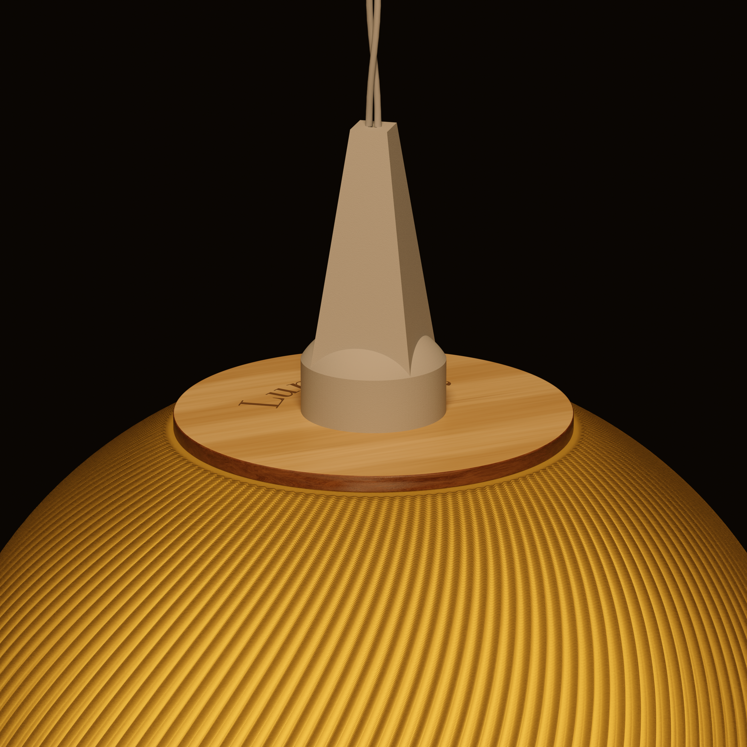 Orb • Rivella – Detail Aufhängung, beleuchtet