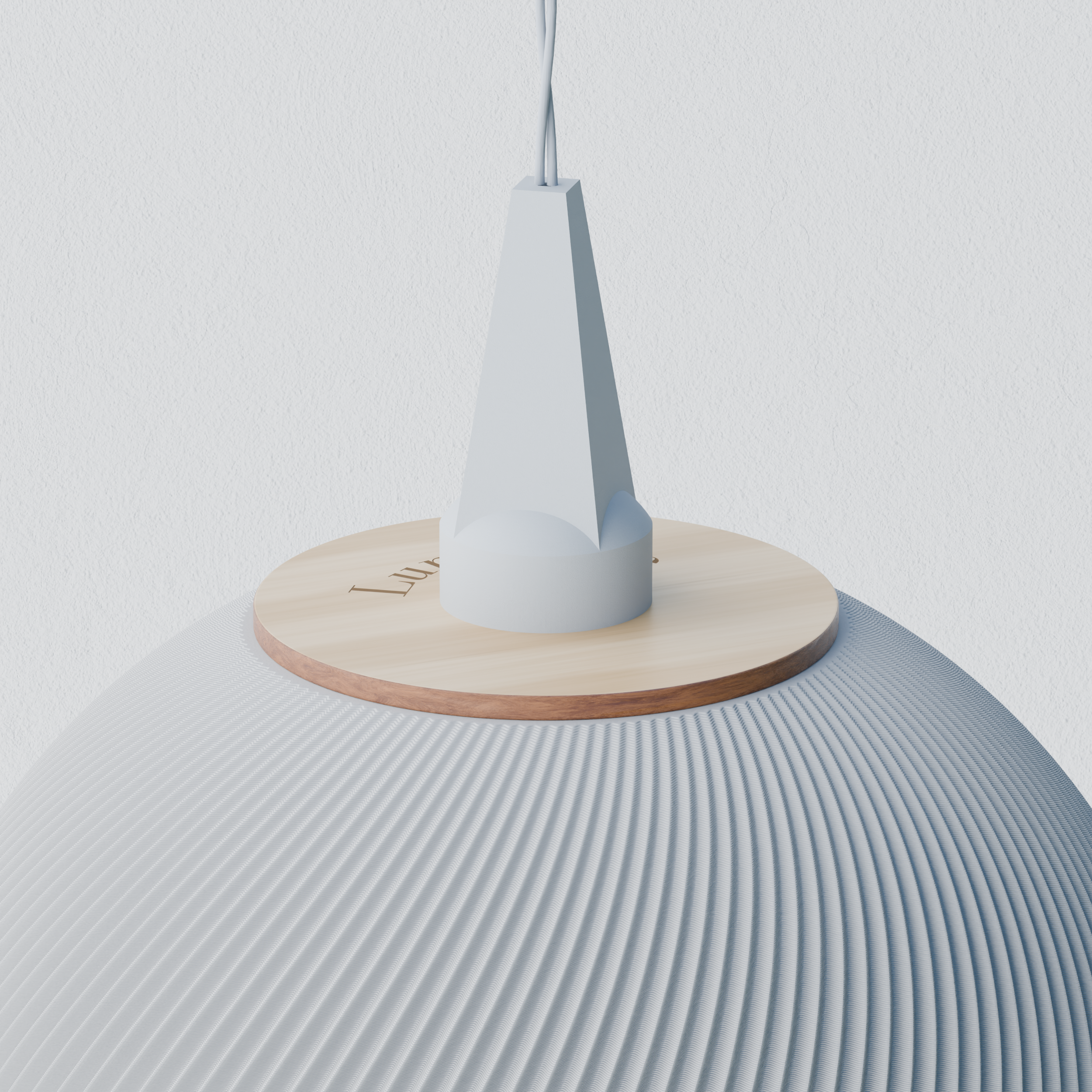Orb • Rivella – Detail Holzdeckel und Aufhängung